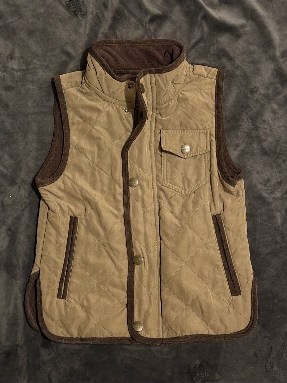 Urban Republic Quilted Tan and Brown Vest - size 5/6 - NWT